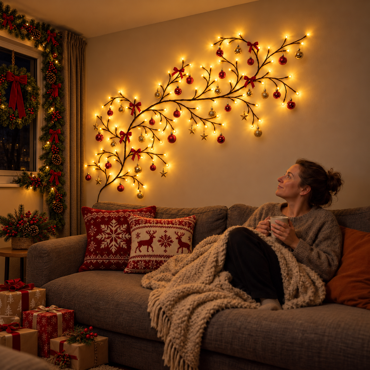 Cosy Willow Glow Branch with Remote