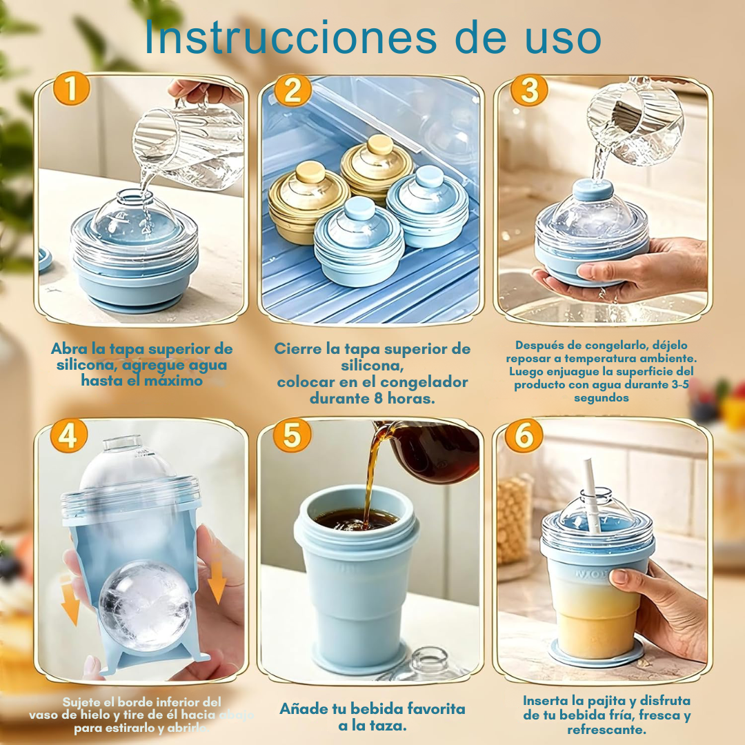 Molde Plegable para Bolas de Hielo Grandes